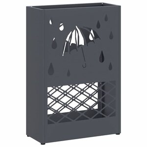 vidaXL Porte-parapluie Anthracite 28 x 12 x 41 cm Acier