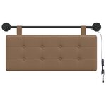 vidaXL Tête de lit suspendue Avec lumière LED Cappuccino Simili cuir
