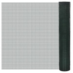 vidaXL Grillage Acier galvanisé et revêtement en PVC 25 x 1 m Vert