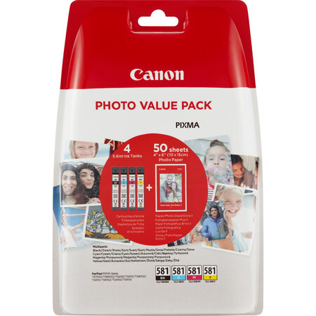 Canon canon cli-581 c/m/y/bk photo value pack