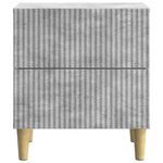 vidaXL Cabinet de chevet 2 Pièces Gris béton 43 x 34 5 x 48 cm