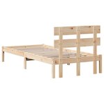 vidaXL Cadre de lit Marron 90 x 190 cm Bois de pin massif