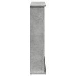 VidaXL Cadre de cheminée gris béton 75x20x87 5 cm bois d'ingénierie