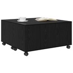 vidaXL Table basse Chêne noir 75 x 75 x 38 cm Bois d'ingénierie