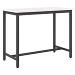 vidaXL table Blanc 100 x 50 x 77 cm Bois d'ingénierie et acier