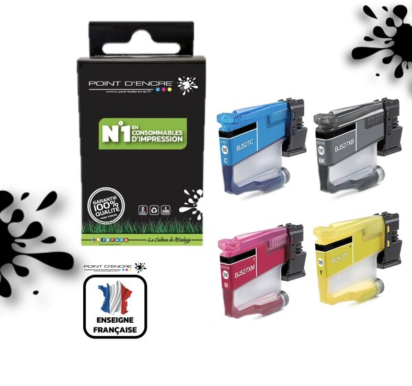 LC527 - Pack de 4 Cartouches D'encre Noir/Cyan/Magenta/ Jaune - Grande capacité