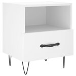 vidaXL Tables de chevet 2 Pièces blanc 40x35x47 5 cm bois d’ingénierie