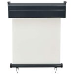 vidaXL Auvent latéral de balcon 65x250 cm Crème