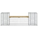 vidaXL Banc de jardin design gabion 183x41x60 5cm bois de pin imprégné