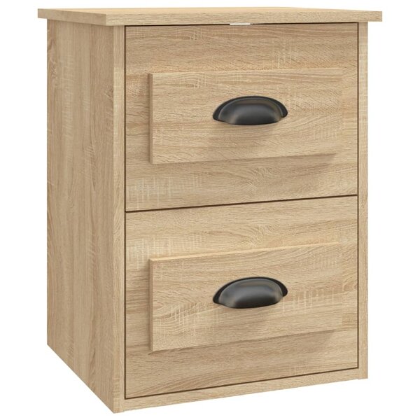 vidaXL Table de chevet murale chêne sonoma 41 5x36x53 cm