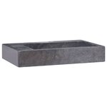 vidaXL Lavabo Noir 58x39x10 cm Marbre