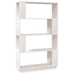 vidaXL Bibliothèque/Séparateur de pièce Blanc 80x25x132 cm Pin massif