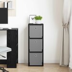 vidaXL Buffet avec tiroir Chêne noir 30 5 x 27 x 84 5 cm