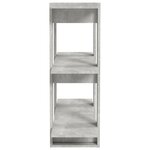 vidaXL Bibliothèque/Séparateur de pièce Gris béton 80x30x87 cm