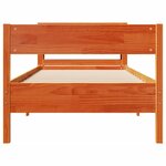 vidaXL Cadre de lit sans matelas cire marron 75x190 cm bois pin massif