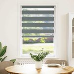 vidaXL Store zèbre gris foncé largeur du tissu 80 9 cm polyester