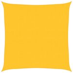 vidaXL Voile d'ombrage 160 g/m² carré jaune 6x6 m PEHD