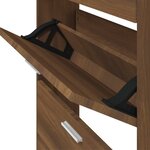 vidaXL Armoire à chaussures Chêne marron 59x17x169cm Bois d'ingénierie
