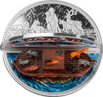 Pièce de monnaie en Argent 5 Dollars g 62.2 (2 oz) Millésime 2023 Three-Dimensional ARK OF NOAH 3D