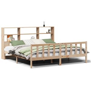 vidaXL Lit bibliothèque sans matelas 180x200 cm bois massif de pin