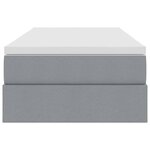 vidaXL Lit avec rangement et matelas Gris clair 100 x 200 cm Polyester