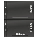 Feuilles Multi Collect Lindner noires à 2 poches pour enveloppes  blocs.