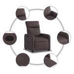 vidaXL Fauteuil inclinable Marron foncé Tissu