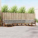 vidaXL Ensemble de canapés d'extérieur 8 Pièces Gris Naturel et Clair