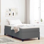 vidaXL Lit boxspring avec matelas - Gris clair 80 x 200 cm en velours côtelé
