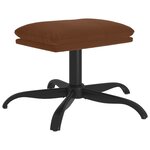 vidaXL Repose-pied Marron 60x60x36 cm Tissu microfibre