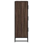 vidaXL Buffet haut chêne marron 68x35x106 5 cm bois ingénierie métal