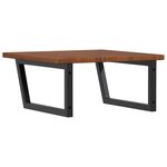 vidaXL Étagère de vasque murale acier et bois de chêne massif