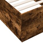 vidaXL Cadre de lit sans matelas chêne fumé 75x190 cm