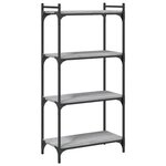 vidaXL Bibliothèque à 4 niveaux sonoma gris 60x30x120 cm