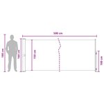 vidaXL Store latéral rétractable Taupe 500 x 160 cm Polyester