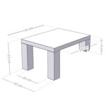 Table de chevet à fixer sur le lit - bois naturel - 33 x 32 x 41 cm