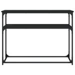 vidaXL Table console noir 100x35 5x75 cm bois d'ingénierie