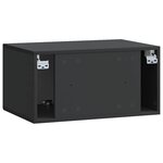 vidaXL Meuble TV mural Noir 59 5 x 41 x 30 cm Bois d'ingénierie