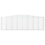 vidaXL Paniers à gabions arqués 8 Pièces 400x30x120/140 cm Fer galvanisé