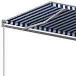 vidaXL Auvent automatique sur pied 450x350 cm Bleu/Blanc