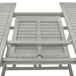 vidaXL Table de jardin Gris 200x100x75 cm Bois d'acacia massif
