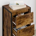 vidaXL Buffet Chêne Fumé 42 x 36 x 75.5 cm Bois d'ingénierie