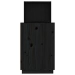 vidaXL Bureau Noir 110x53x117 cm Bois massif de pin
