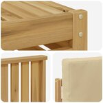 vidaXL Ensemble de canapés d'extérieur 7 Pièces Blanc et Beige
