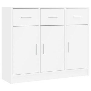 vidaXL Buffet Blanc 91x28x75 cm Bois d'ingénierie