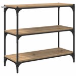 vidaXL Bibliothèque Chêne artisanal 80 x 33 x 70 5 cm