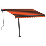vidaXL Auvent manuel rétractable sur pied 300x250 cm Orange et marron