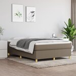 vidaXL Cadre de lit Taupe 140x200 cm Tissu