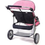Bayer Chic 2000 697-46 - Poussette Jogger 3 roues pour poupées jumelles rose bleu foncé