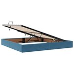 vidaXL Lit de rangement LED avec matelas Bleu foncé 200 x 200 cm